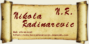 Nikola Radinarević vizit kartica